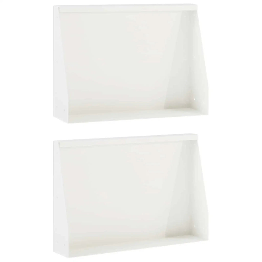 Muro di contenimento 2 pz 60 x 12 x 50 cm Acciaio Bianco 8015277