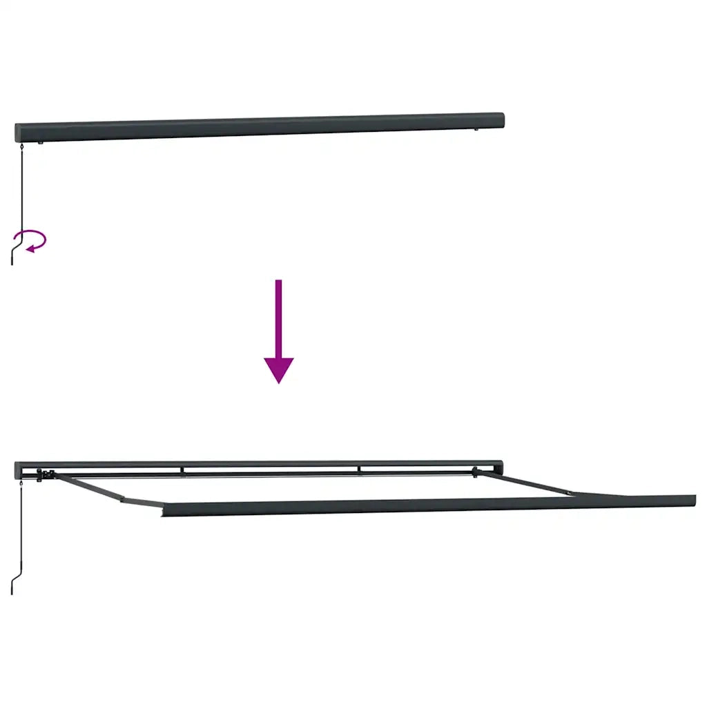 Tenda Sole Retrattile Manuale 500x300 cm Marrone 3215727