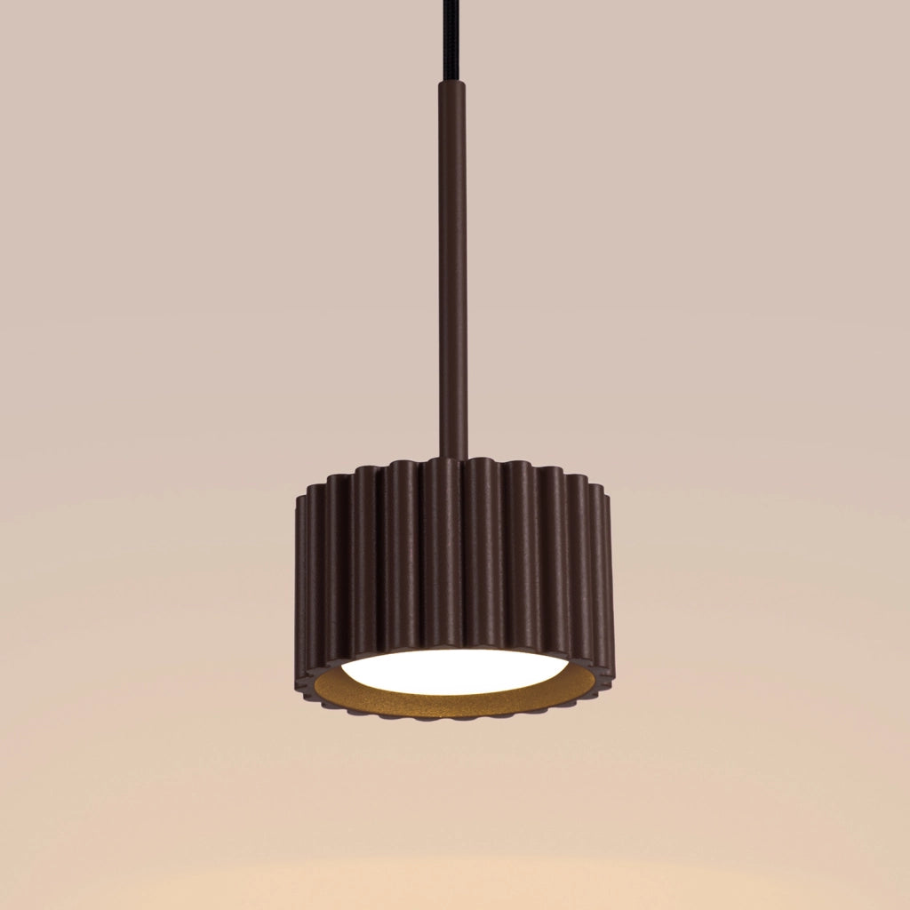 Lampada a sospensione AURA 1 marrone Gx53