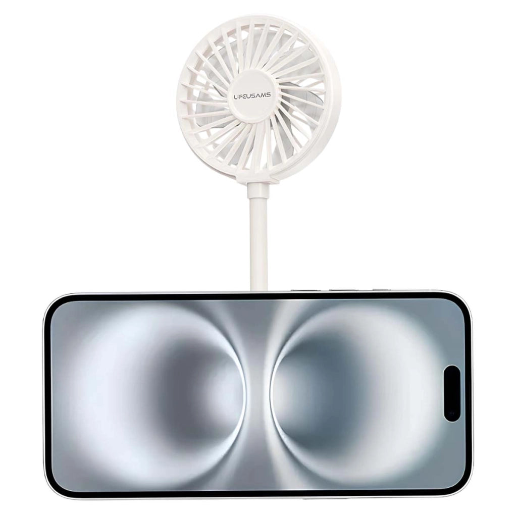 Ventilatore portatile a 3 velocità con fissaggio magnetico e supporto Bianco Usams