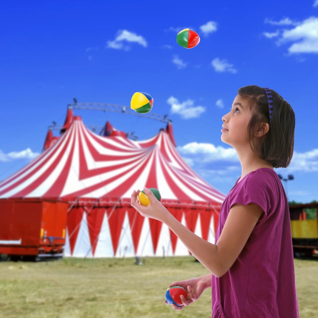 Set di 5 palline da giocoleria ideali per bambini e adulti allenamento agilità in gomma multicolore 13_0011202