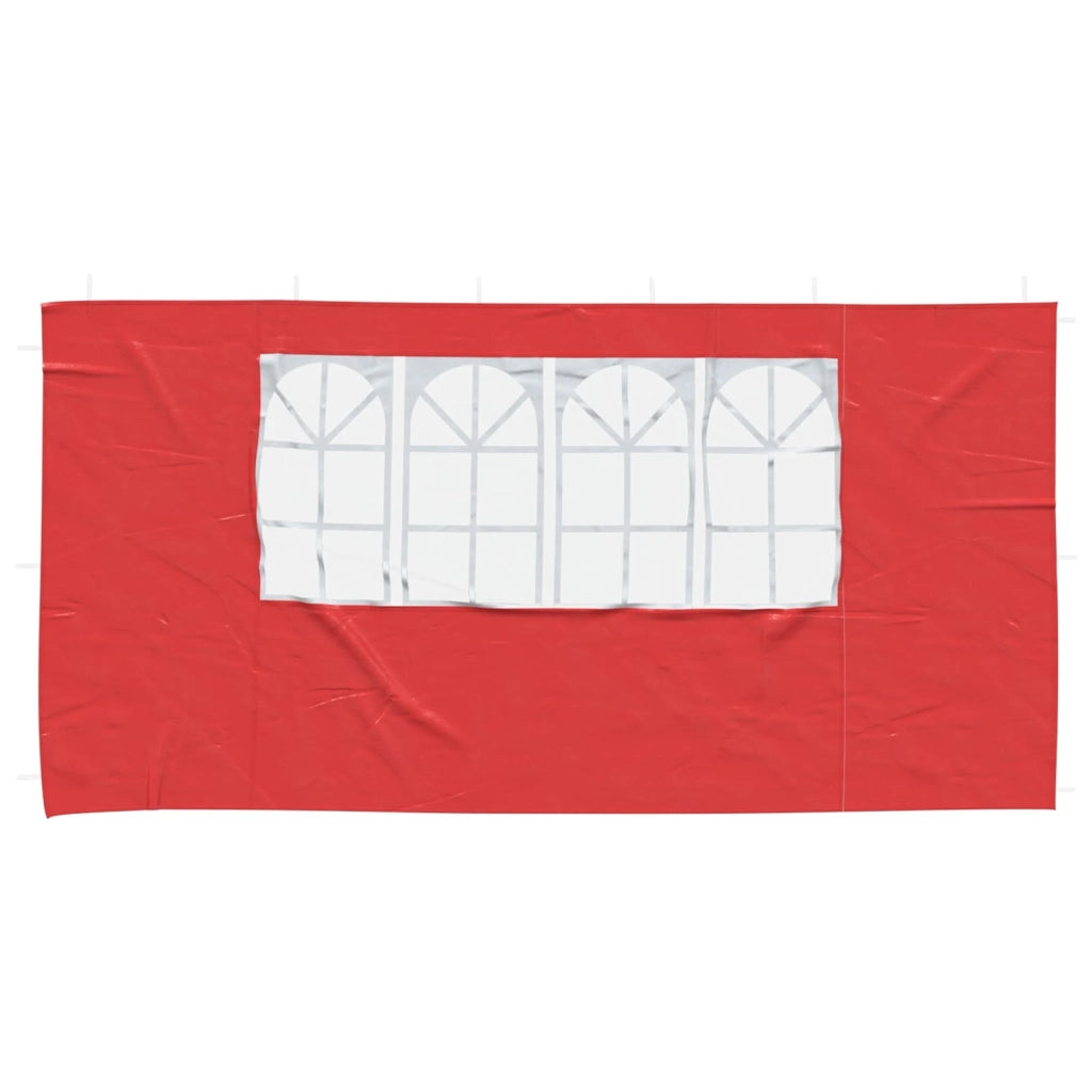 Parete per tenda da festa 2 pcs 400 x 195 cm Rosso PE e Acciaio 42033028