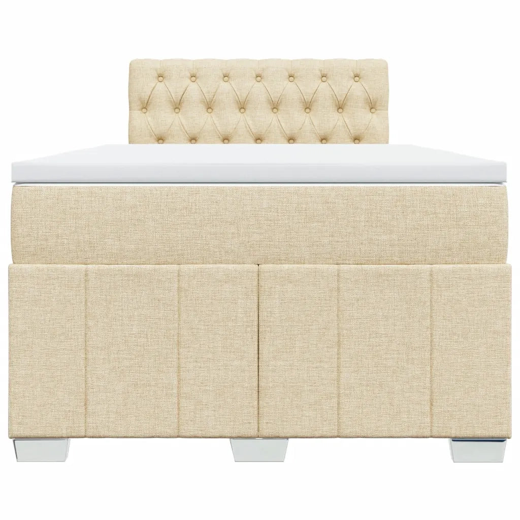 Giroletto a Molle con Materasso Crema 120x200 cm in Tessuto 3289347