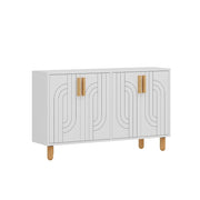 Credenza in legno "Rodney" - 120 x 29 x 73 cm - Bianco