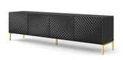 PORTA TV SURF 200 4D GAMBE NERO LUCIDO ORO