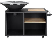 Braciere plancha per barbecue a legna e carbonella "Maréchal" - Ø 81 cm - Nero