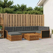 Set di divani da esterno 7 pz Naturale e Antracite 3383585