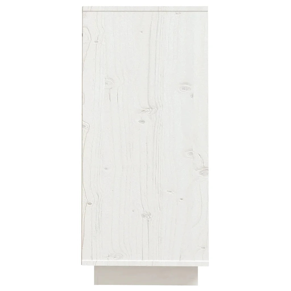 Credenza-Buffet-Armadio da cucina Bianca 60x34x75 cm in Legno Massello di Pino 242557