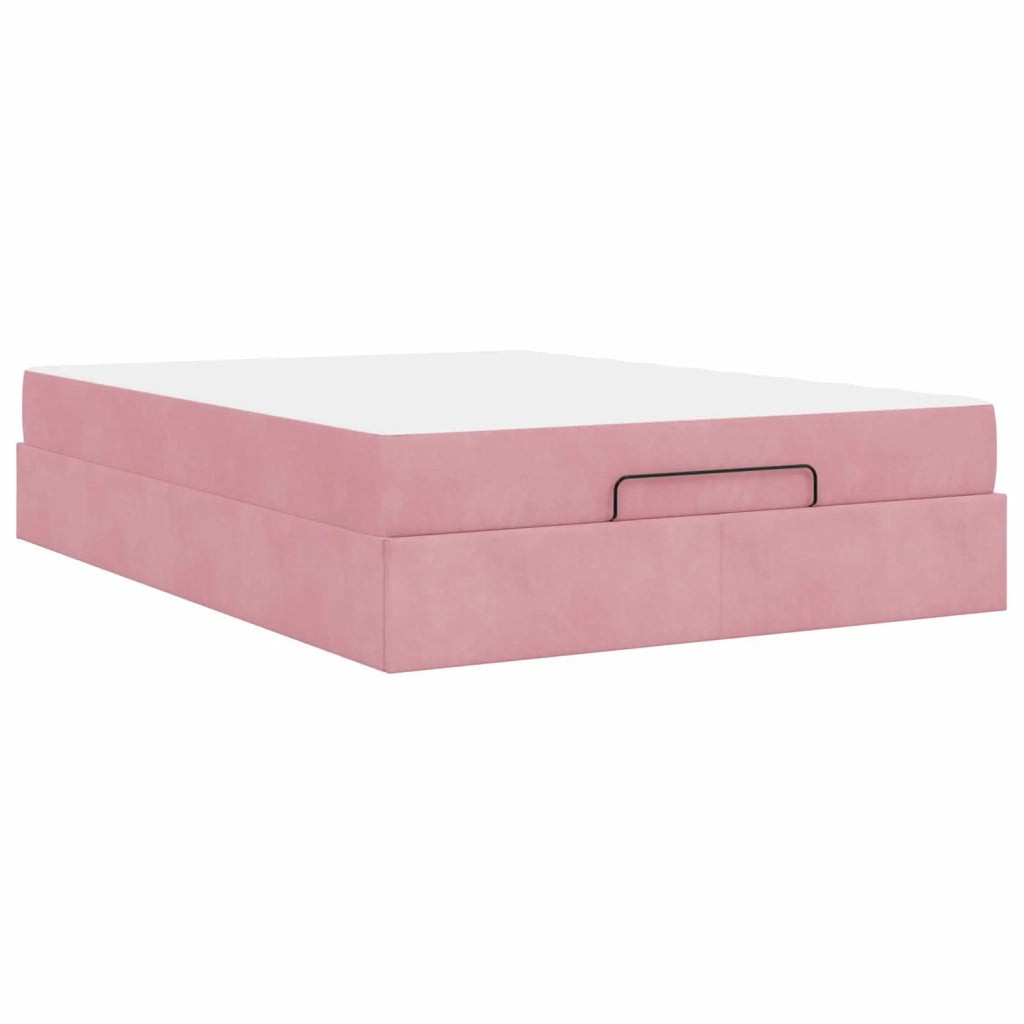 Struttura letto con materasso 2 pcs Rosa Velluto 3399575