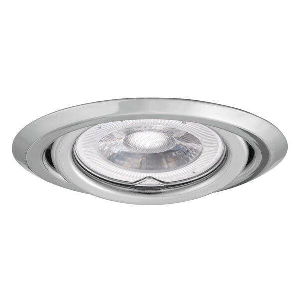 Faretto incasso tondo cromo orientabile GU10 10W Kanlux