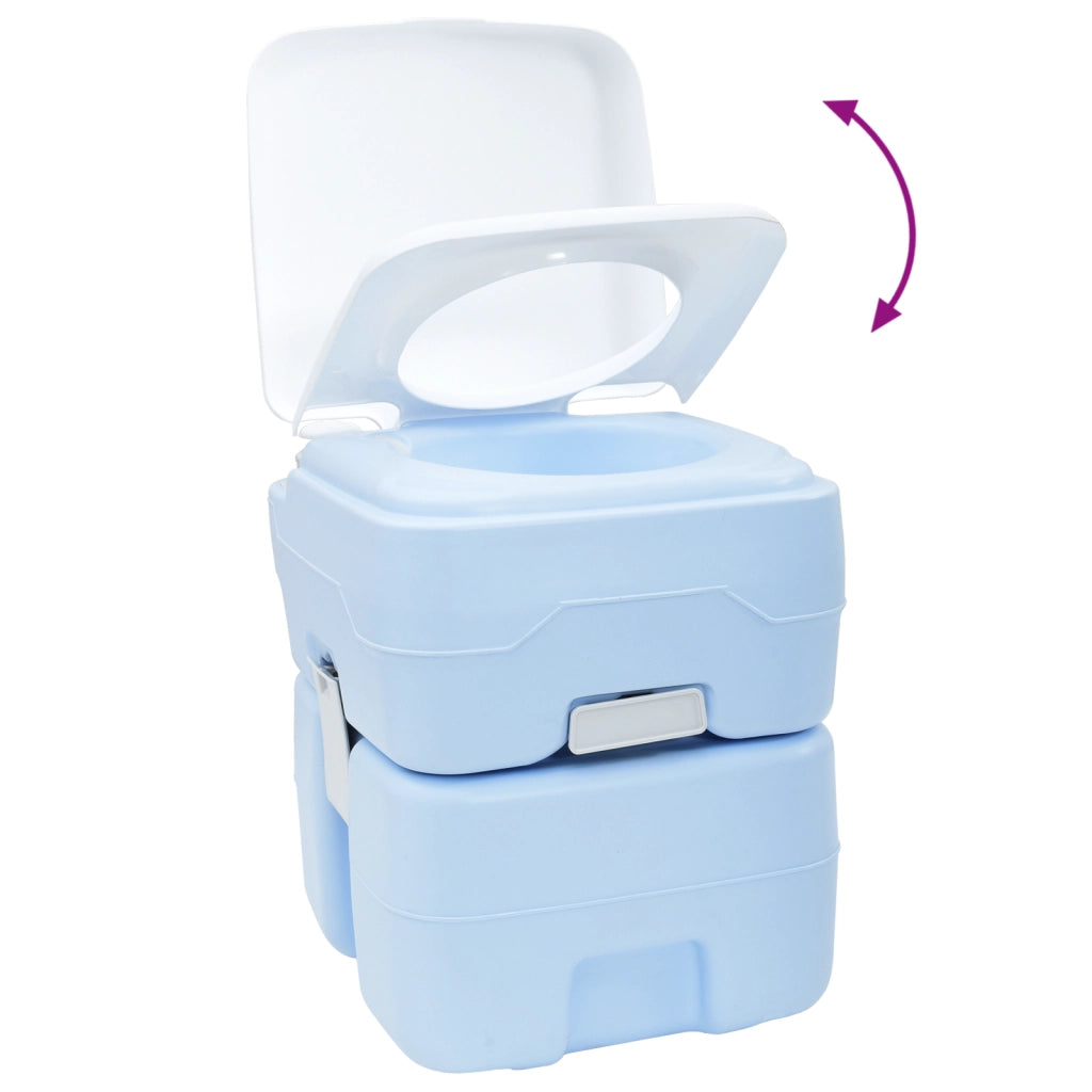 Toilette da Campeggio corpo blu chiaro + coperchio bianco NA NA NA