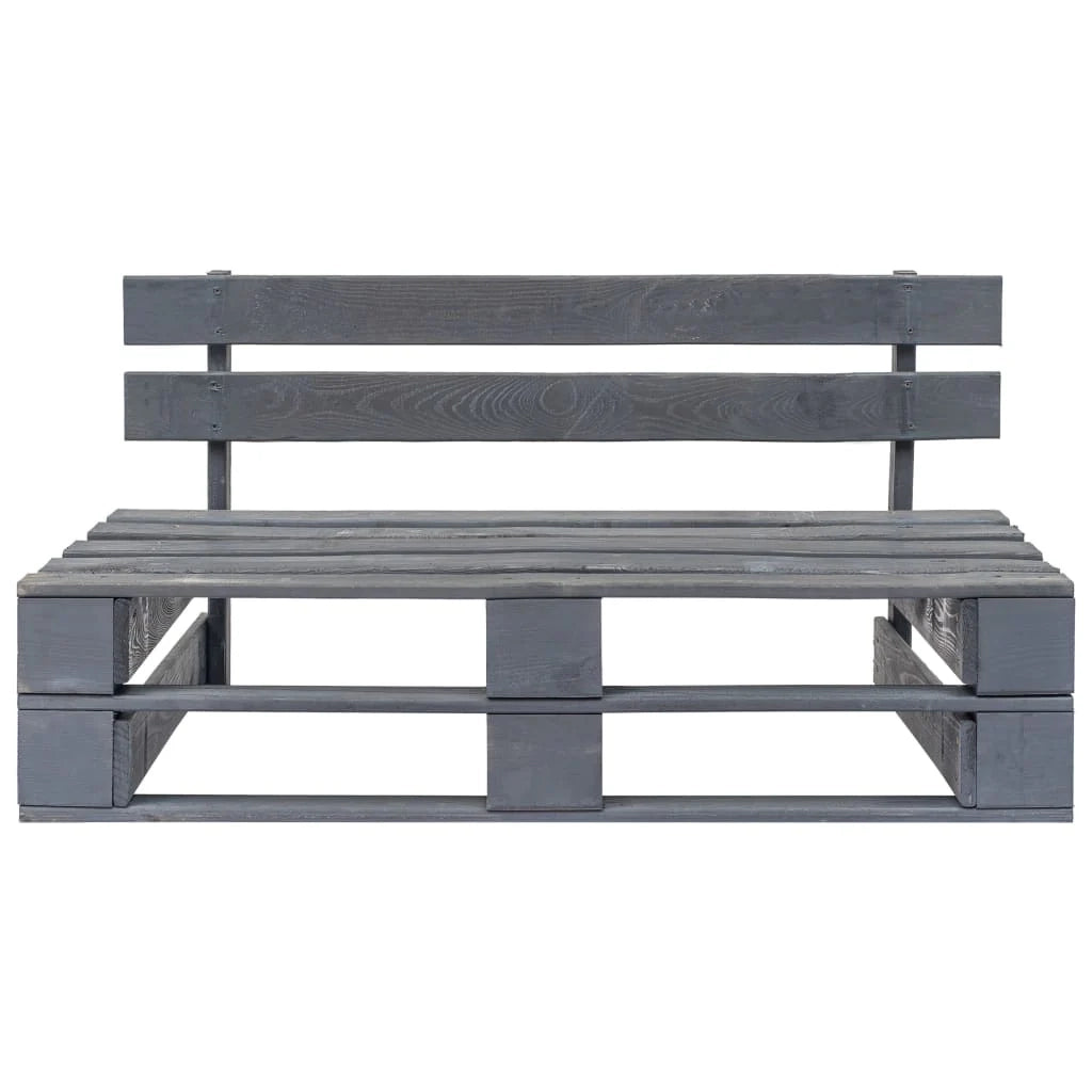 Panca da giardino mobili da esterno per patio terrazza pallet da giardino legno grigio 02_0011836