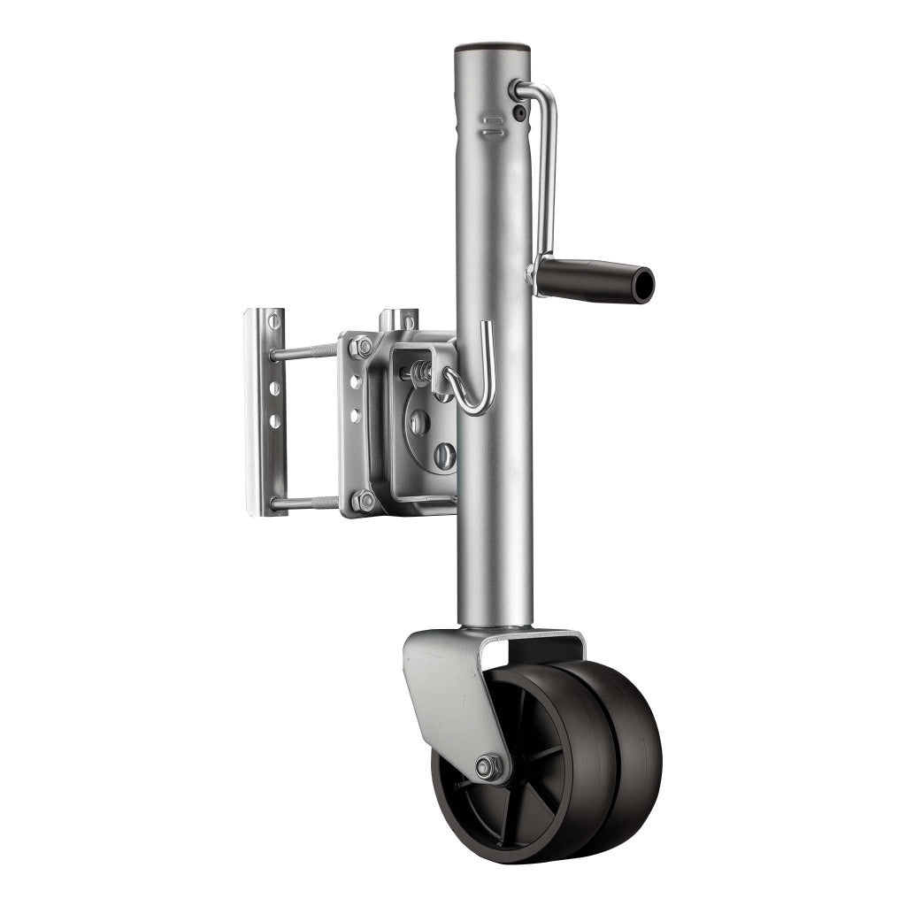 Servotimone con ruota di appoggio doppia, portata 680 kg, ruotino di appoggio per carichi pesanti, altezza max 27 cm, per rimorchi e caravan