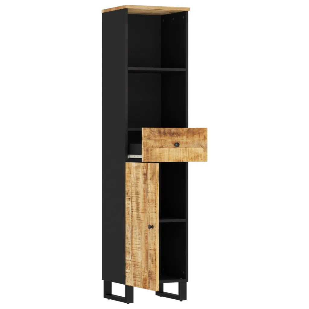 Mobile da Bagno | Armadio da bagno 38x33x160 cm in Legno Massello di Mango
