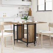 Tavolo da pranzo pieghevole con ruote 130 x 80 x 76,5 cm 8006048