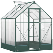 Easycomfort Serra da Giardino in Policarbonato e Alluminio con Finestre e Base Inclusa, 190x190x220 cm