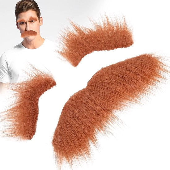 Set di Finte Barbe - Barba Finta - Finta Barba - Accessori per Occhi - Accessori per Costume - Articoli da Festa per Halloween - Set di Finte Barbe