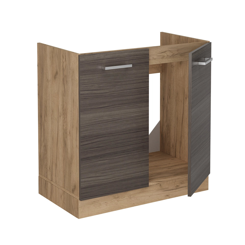 Vicco Mobile lavello cucina Grigio nobile 80 cm PL Marmo