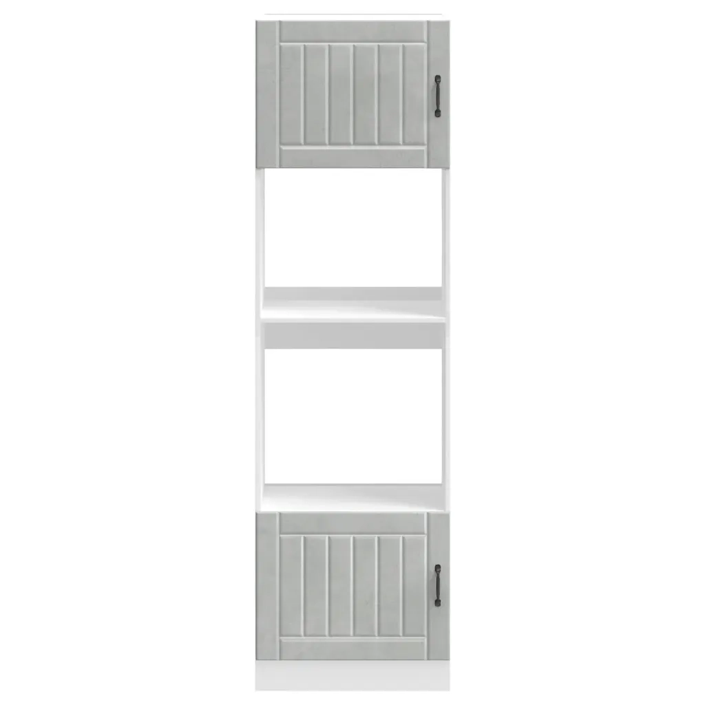Armadi Forno 2 pz Lucca Grigio Cemento in Legno Multistrato 3315045