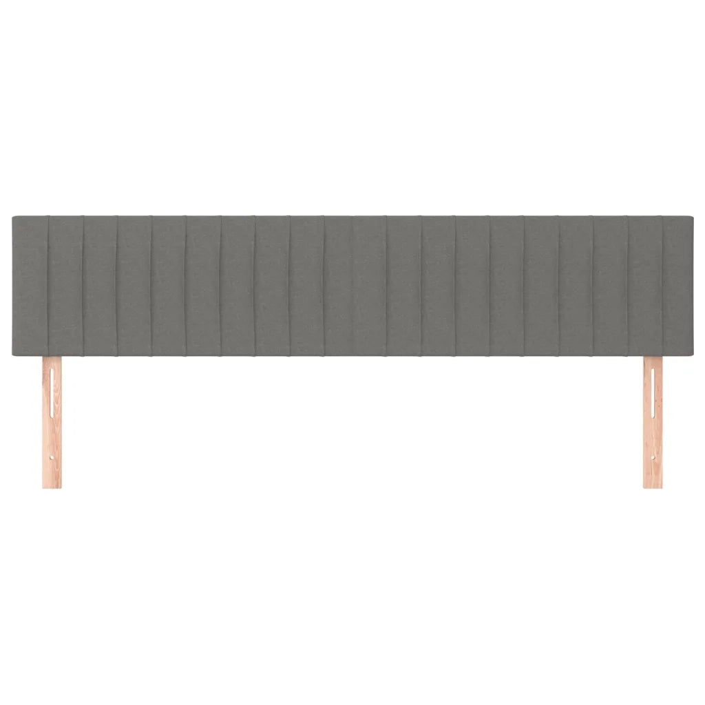 Testiera Grigio Scuro 160x5x78/88 cm in Tessuto 346257