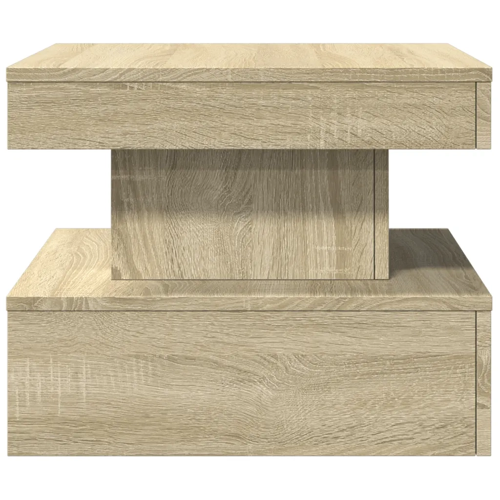 Tavolino da salotto | Tavolino da caff¨¨ | Tavolino da Soggiorno Gambe in Metallo Rovere Sonoma 50x50x40 cm
