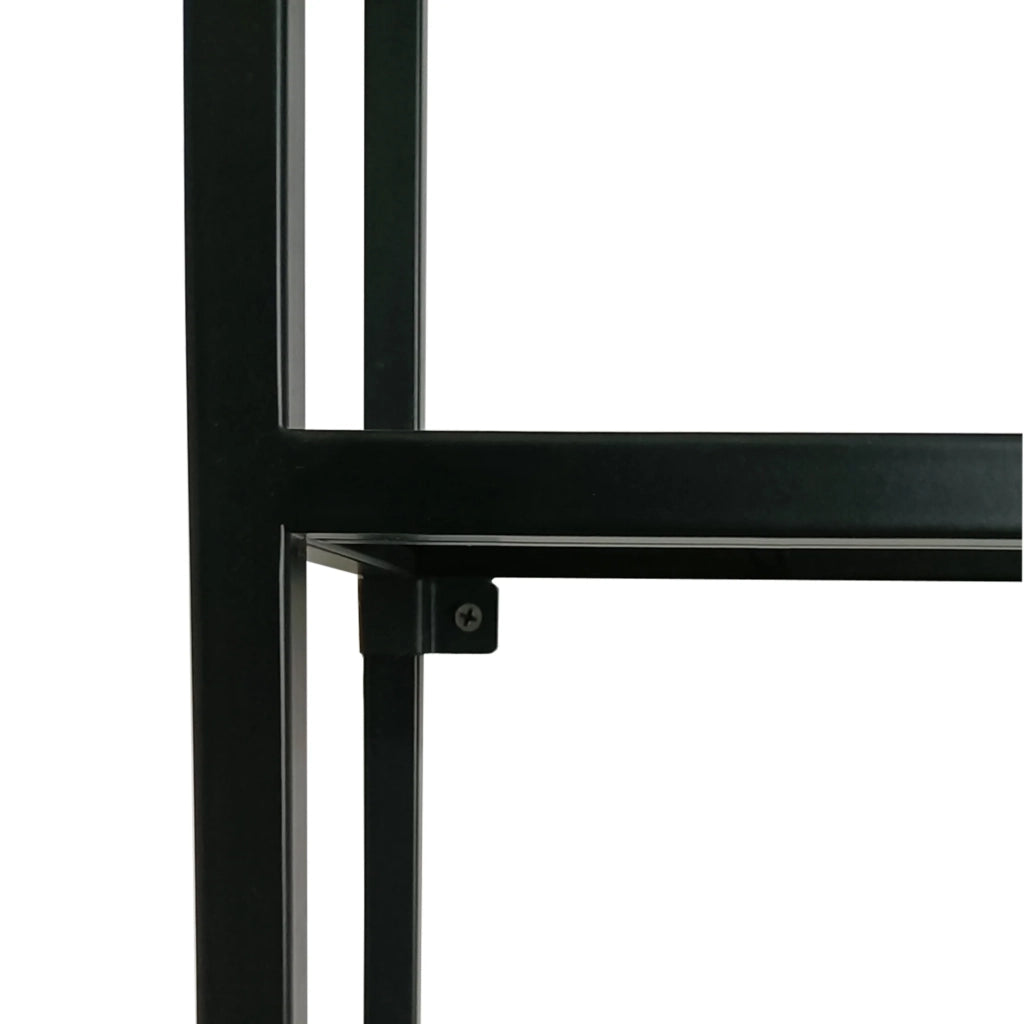 Mensola da parete in acciaio 180 x 80 x 18 cm nero 03_0007035