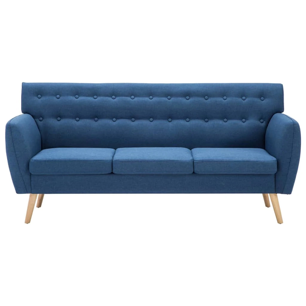 Divano letto a 3 posti letto per gli ospiti trasformabile divano letto da soggiorno pieghevole per uso interno rivestito in tessuto 172 x 70 x 82 cm blu 02_0018958