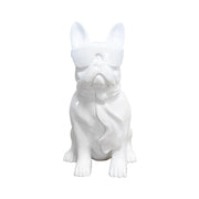 Scultura decorativa Bulldog Dude 100 in bianco lucido