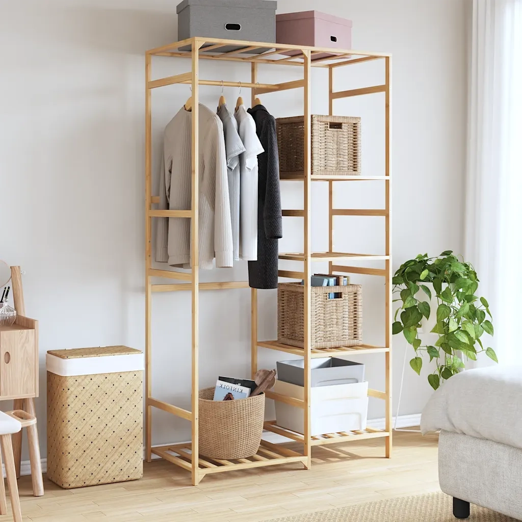 Appendiabiti con Ripiani 100x50x184,5 cm in Bamb¨´ CFW1024709