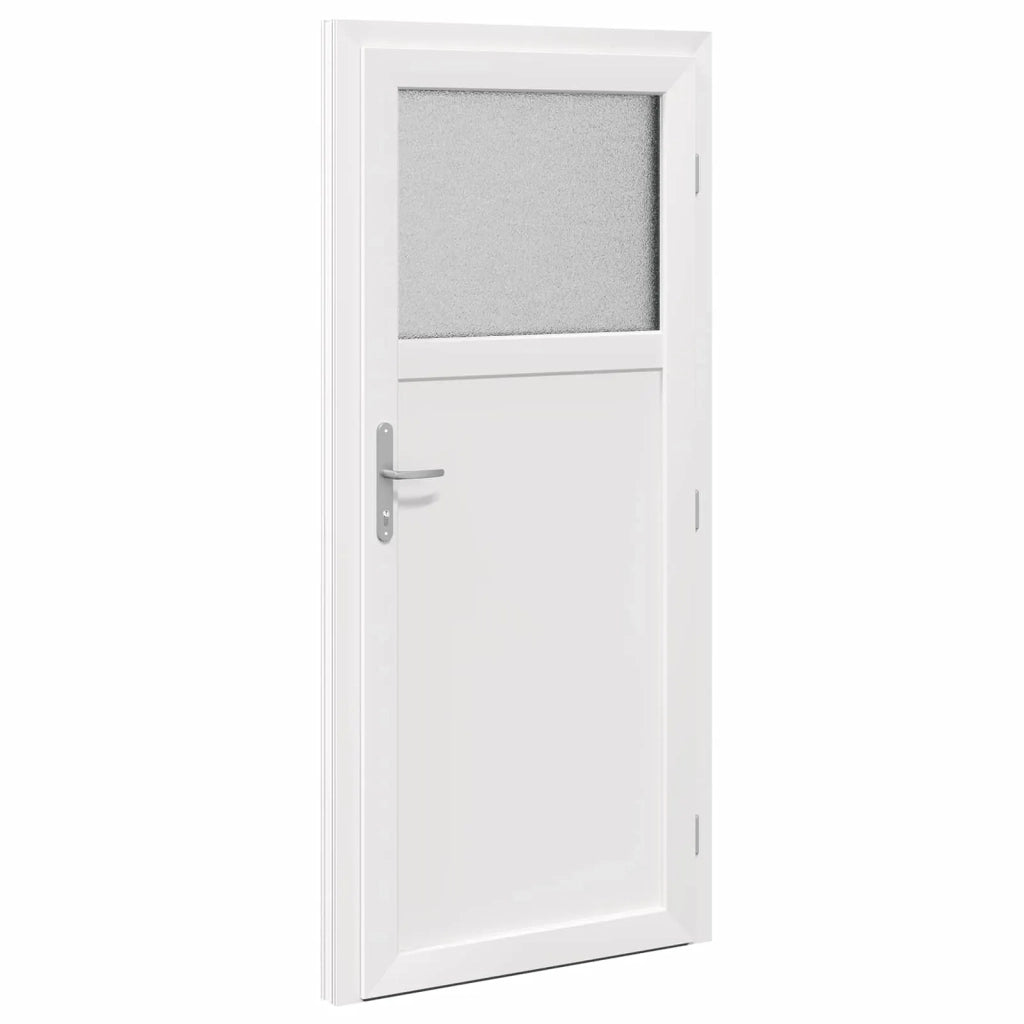 Porta d'ingresso laterale Antracite 98 x 198 cm PVC