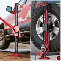 Binda manuale – Set universale con cric fino a 3000 kg e altezza di sollevamento max. 105 cm Fissaggio alla ruota di scorta