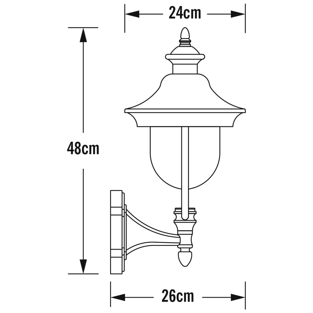 KONSTSMIDE Lampada da Parete Parma Luce verso Alto Acciaio Spazzolato 434056