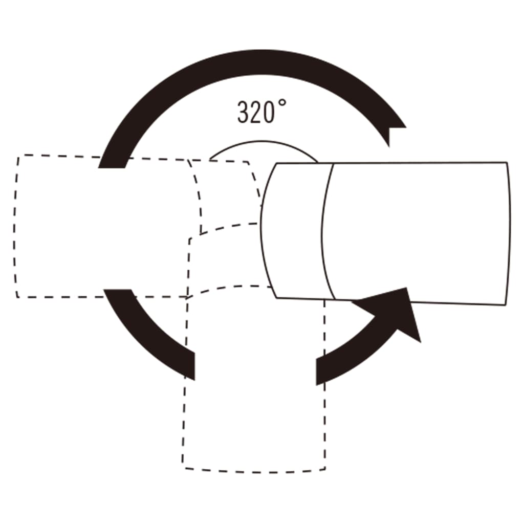 KONSTSMIDE Lampada da Parete Modena Regolabile 1x7 W Nero Opaco 434039