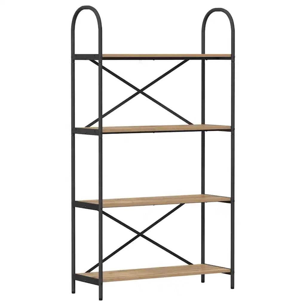 Libreria-Scaffale per Libri-Mobile di Stoccaggio Rovere artigianale 80 x 30 x 146 cm Legno multistrato 638644