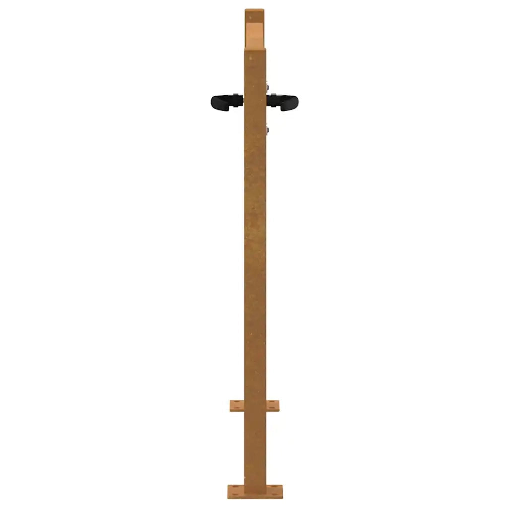 Cancello da giardino 100x100 cm in acciaio Corten design quadrato 153251