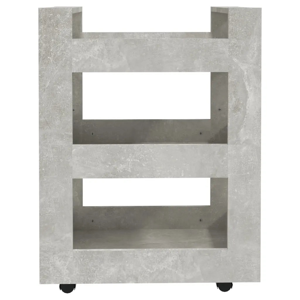 Carrello da Cucina Grigio cemento 60x45x80 cm Legno Multistrato 816820