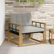Set di divani da esterno-Sofa da giardino Legno di Acacia Massello e Textilene 136038