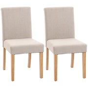 Set di 2 Sedie da Pranzo Imbottite ¨C zephmum ¨C Legno di Hevea, Grigio