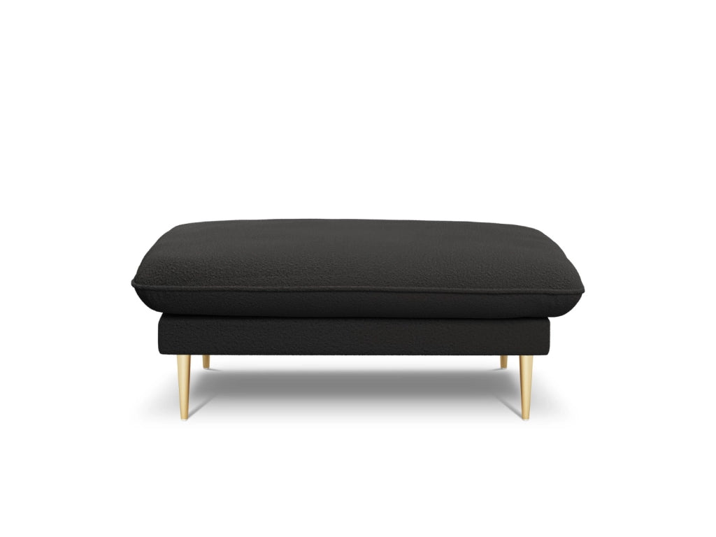 Cosmopolitan Design - Pouf "Vienna" in bouclé nero 
