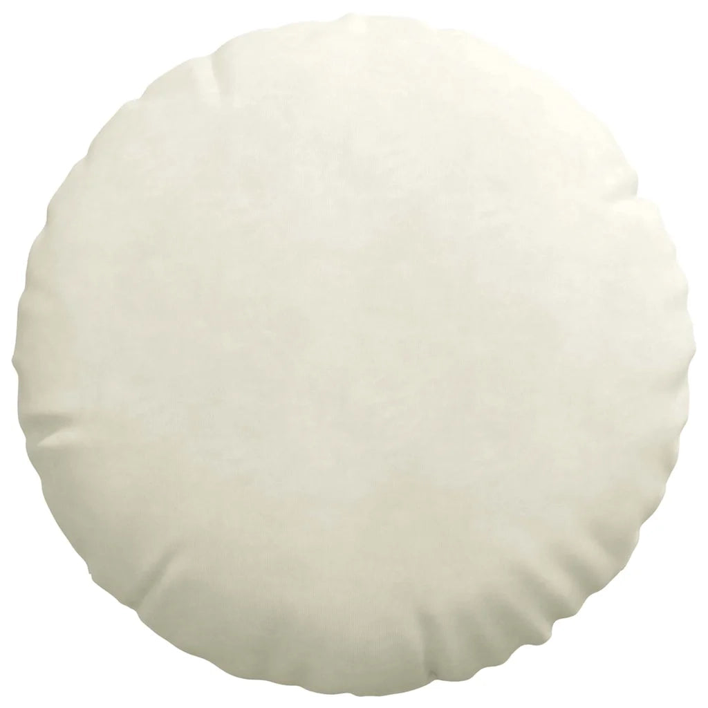 Cuscini per Seduta 2 pcs Crema Ø50 x 19 cm Velluto