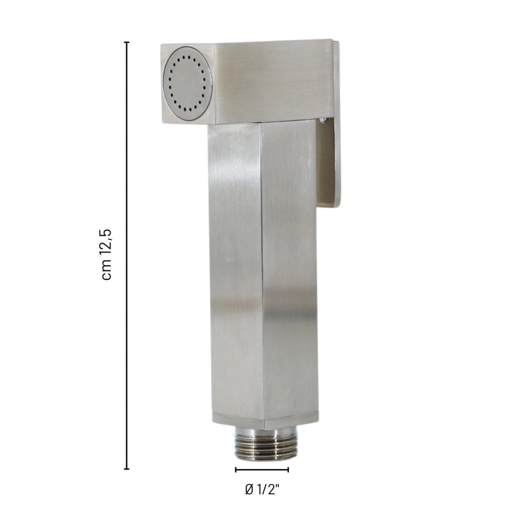 Idroscopino wc doccetta ottone portatile shutoff monogetto con leva ogomondo kit *** finitura- nickel spazzolato quad...