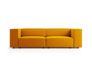 Cosmopolitan Design - Divano "Arendal" 3 posti in velluto giallo 