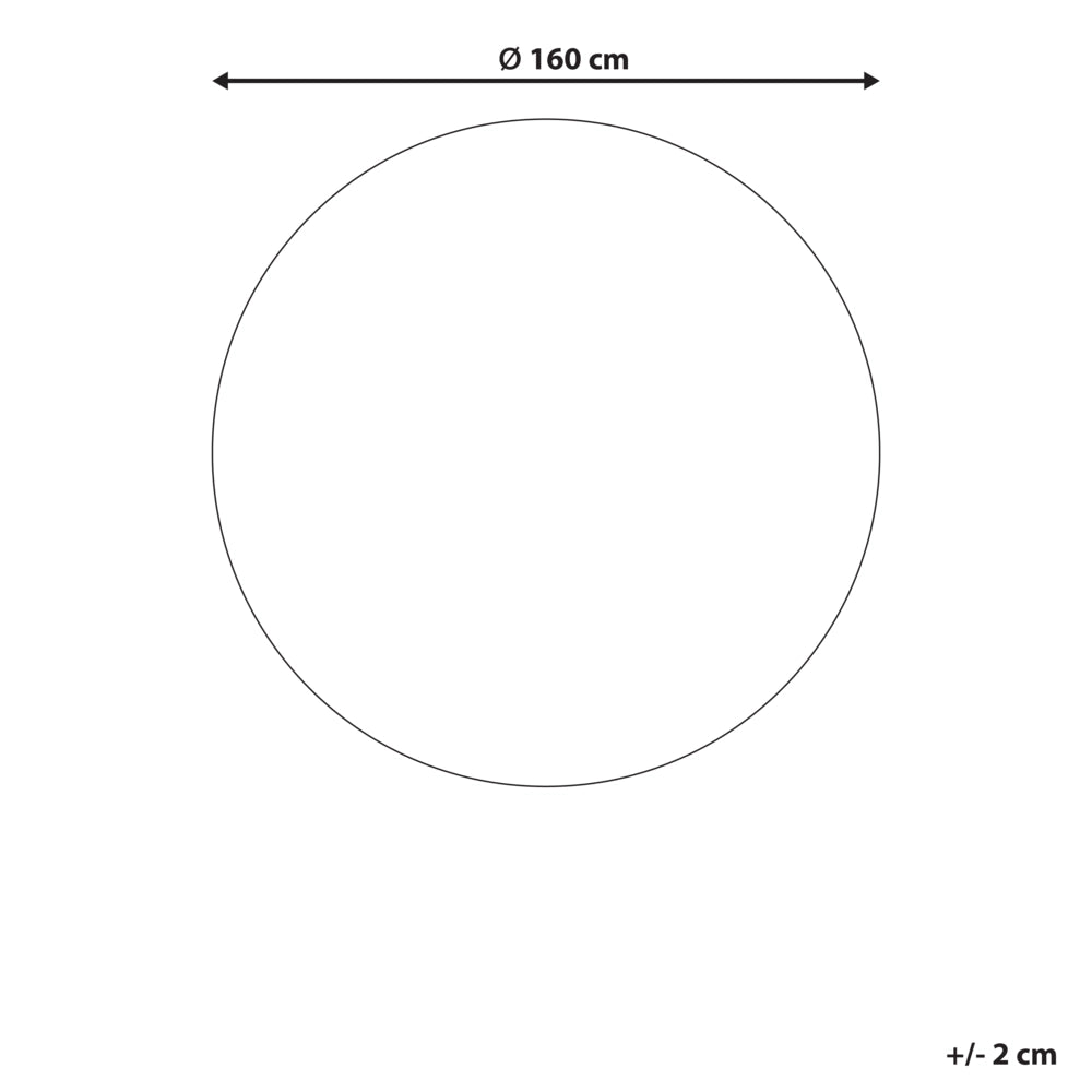 Tappeto rotondo per interni e per esterni con motivo geometrico ⌀ 160 cm Grigio stile moderno balcone patio
