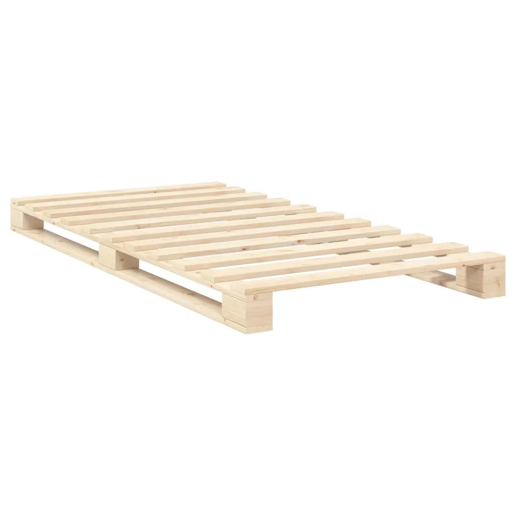 Letto singolo | Letto per adulti | Giroletto con Testiera 100x200 cm Legno Massello di Pino