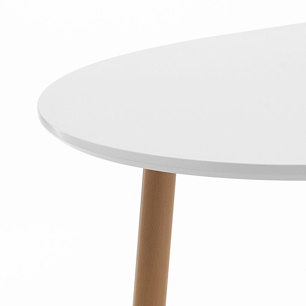 Tavolo allungabile effetto legno laccato bianco cm H.75 x P.90 x L.160