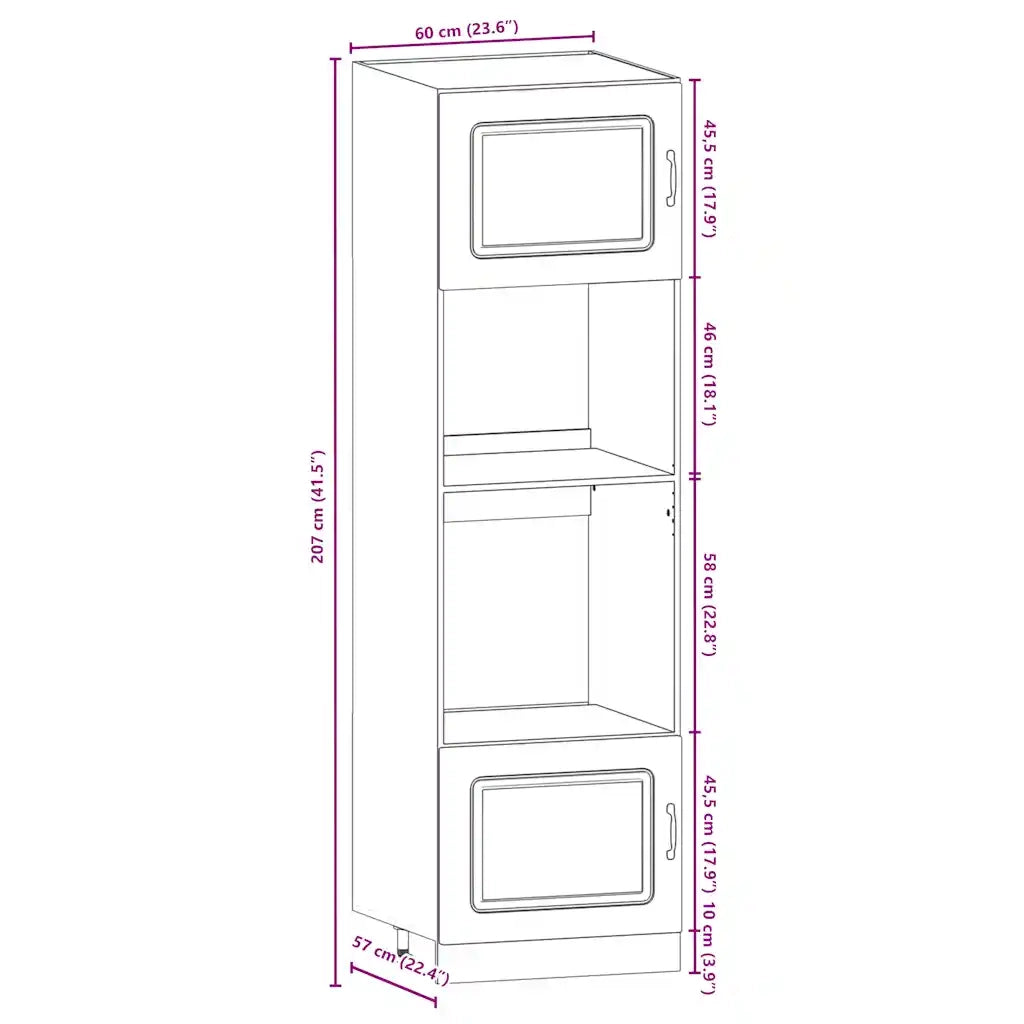 Set Mobili da Cucina 7 pz Kalmar Bianchi Lucido in Truciolato 3314733
