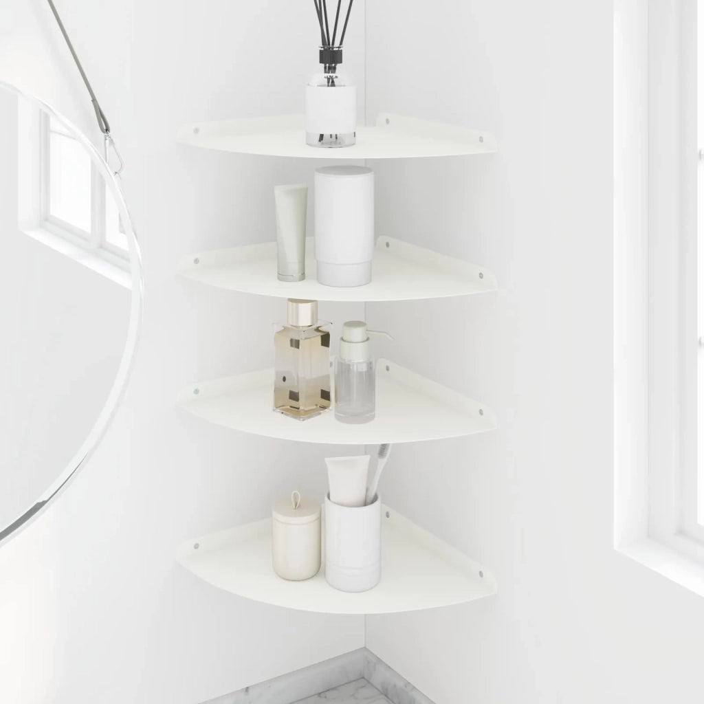 Mensola sospesa con lo scaffale 4 pcs Bianco 30 x 30 x 2 cm