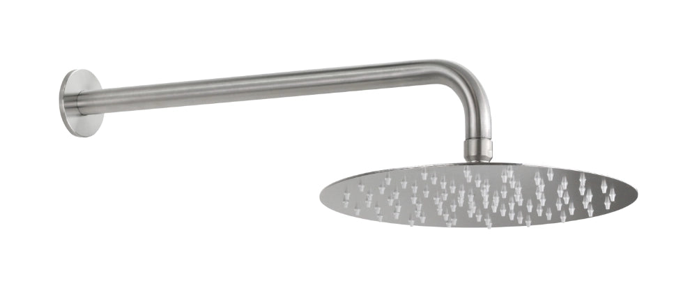 Kit soffione Ø250 con braccio 400 mm spazzolato Testori