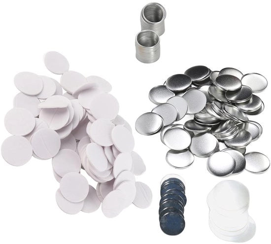 Bottoni Decorativi 100 Set - Bottoni Sferici - Specchio - Acciaio Inossidabile - Manufatto Artigianale - Materiale Duraturo