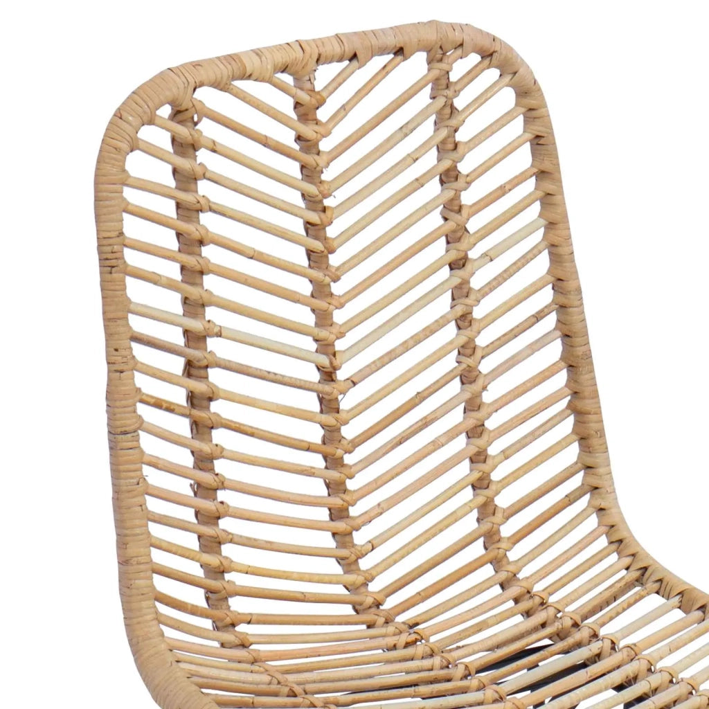 Sedia da pranzo 2 pcs Naturale 44 x 47 x 85 cm Rattan e Ferro 42011550